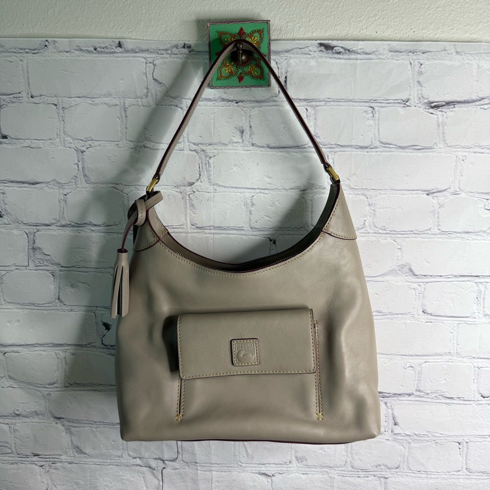 DOONEY & BOURKE Florentine Hobo Shoulder Bag Purse Tan